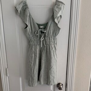 Hollister Kids Green Checkered Dress